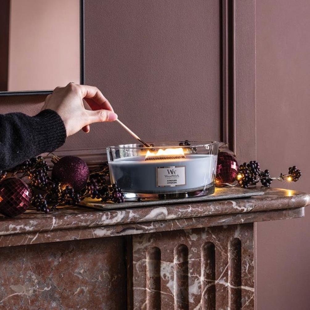 WoodWick Hypnoflora HearthWick Ellipse Jar Candle Extra Image 2